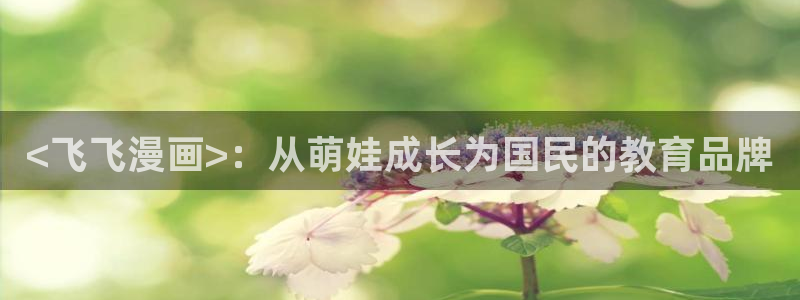香蕉文化漫画小说更新：<飞飞漫画>：从萌娃成长为国民的教育品牌